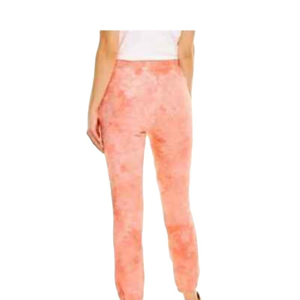COTTON CITIZEN Dahlia Crystal Orange And White Tie-Dye Cotton Jogger - Picture 2 of 3